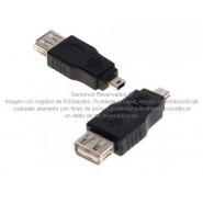 Adaptador USB A hembra a mini USB B macho